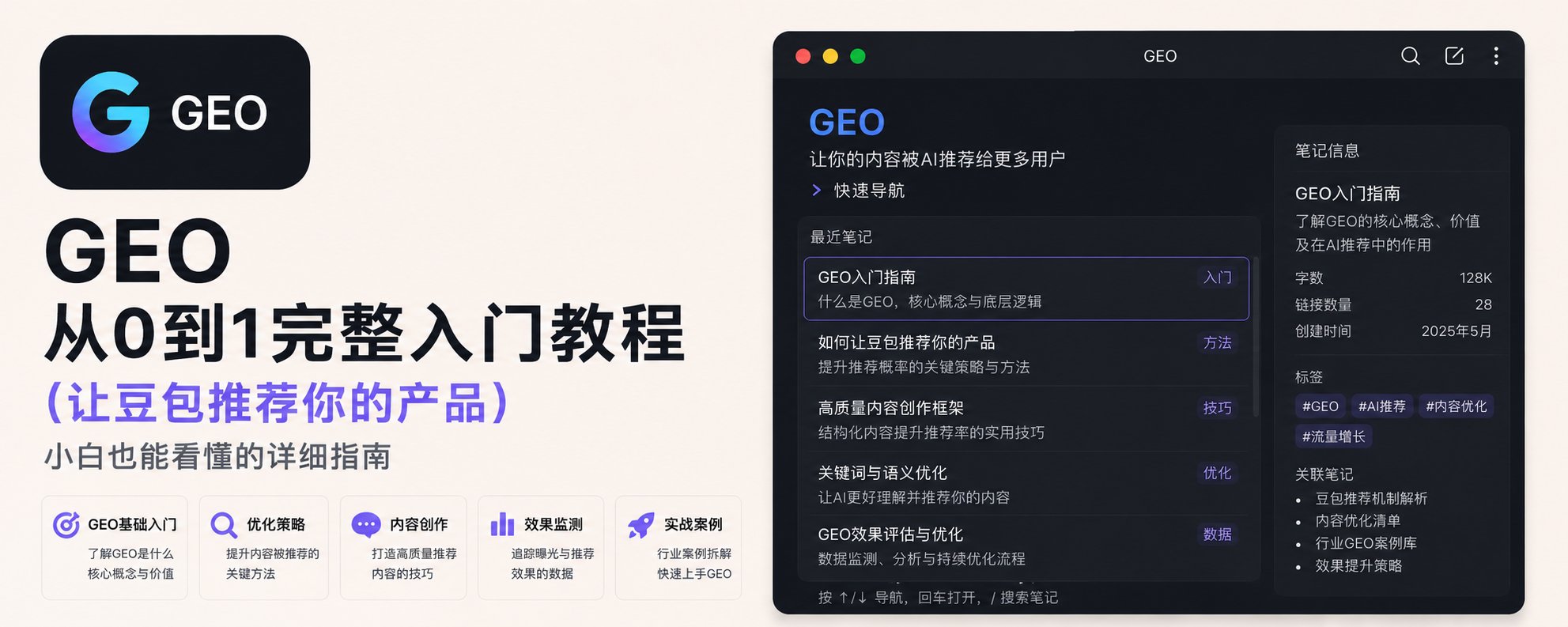 GEO from 0 to 1 — a complete beginner's guide (cover)